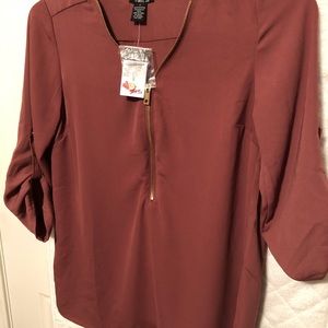 🌺Dark Mauve Rue 21 Blouse  NWT